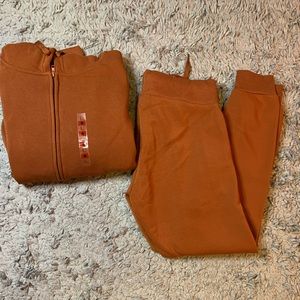 BROWN HOODIE SET